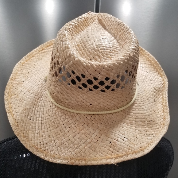 Jaxon Unisex  Straw Western Cowboy Hat One Size - Picture 8 of 14